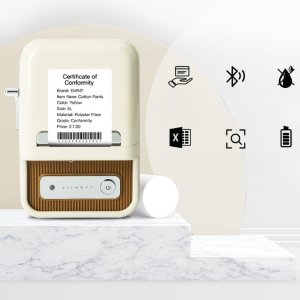 Drukarka etykiet Niimbot NIIMBOT Drukarka Termiczna NAKLEJKI Bluetooth B21 PRO KREMOWA 300dpi 5