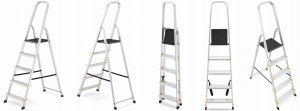 DRABEST Drabina aluminiowa, 5 stopni, wytrzymałość 150 kg I-1915 14