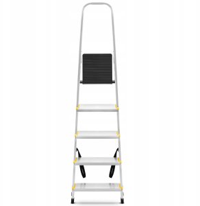DRABEST Drabina aluminiowa, 5 stopni, wytrzymałość 150 kg I-1915 3