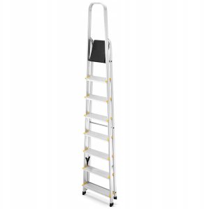 DRABEST Drabina aluminiowa, 8 stopni, wytrzymałość 150 kg I-1918 4