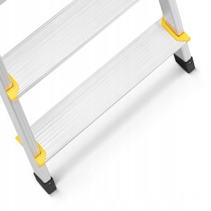 DRABEST Drabina aluminiowa, 8 stopni, wytrzymałość 150 kg I-1918 8
