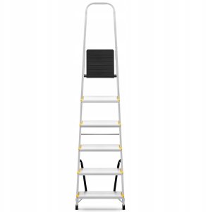 DRABEST Drabina aluminiowa, 6 stopni, wytrzymałość 150 kg I-1916 3