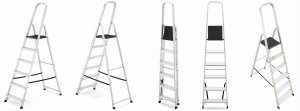DRABEST Drabina aluminiowa, 6 stopni, wytrzymałość 150 kg I-1916 7