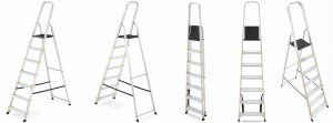 DRABEST Drabina aluminiowa, 7 stopni, wytrzymałość 150 kg I-1917 14