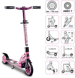 SixDegrees Six Degrees Aluminium Scooter 180/145 mm pink AU 588 2