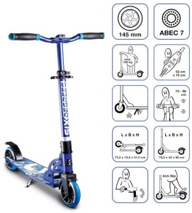 SixDegrees Six Degrees Aluminium Scooter 145 mm blue AU 585 2