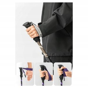 Static Control Kijki trekkingowe Qunature nordic walking aluminiowe 110 - 130 cm - brązowe 5
