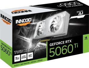 Karta graficzna Inno3D GeForce RTX 5060 Ti Twin X2 OC White 16GB GDDR7 DLSS4 (N506T2-16D7X-191073W) 3