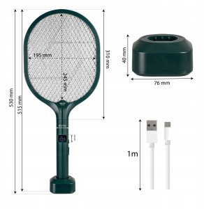 Vayox Elektryczna pułapka na owady, paletka z wyświetlaczem, zielona, 6xSMD 1200mAh (IKV-957) 7