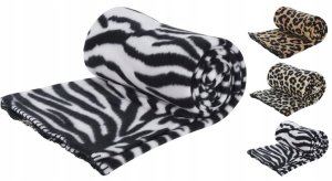 Koopman Koc polarowy 160x130cm Asymetryczny wzór miękki i lekki 2