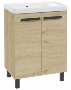 Stamar Zestaw łazienkowy szafka z umywalką 80x60 + bateria syfon korek click-clack Bonita 2