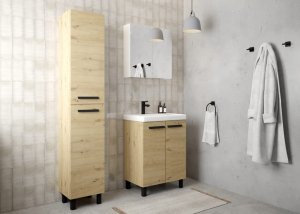 Stamar Zestaw łazienkowy szafka z umywalką 80x60 + bateria syfon korek click-clack Bonita 3