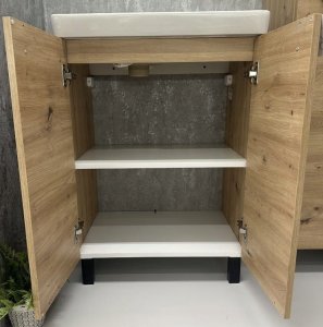 Stamar Zestaw łazienkowy szafka z umywalką 80x60 + bateria syfon korek click-clack Bonita 4