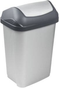 Kosz na śmieci Comfort Atkritumu spainis ar grozamu vaku 50L Swantje 38 5x29x66cm gaisa sudraba krasa 4001515308953 12