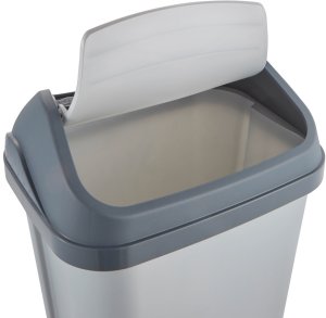 Kosz na śmieci Comfort Atkritumu spainis ar grozamu vaku 50L Swantje 38 5x29x66cm gaisa sudraba krasa 4001515308953 14