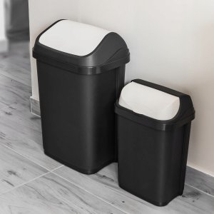 Kosz na śmieci Comfort Atkritumu spainis ar grozamu vaku 50L Swantje 38 5x29x66cm gaisa sudraba krasa 4001515308953 5