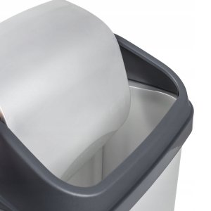 Kosz na śmieci Comfort Atkritumu spainis ar grozamu vaku 50L Swantje 38 5x29x66cm gaisa sudraba krasa 4001515308953 7