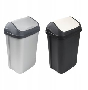 Kosz na śmieci Comfort Atkritumu spainis ar grozamu vaku 50L Swantje 38 5x29x66cm gaisa sudraba krasa 4001515308953 10