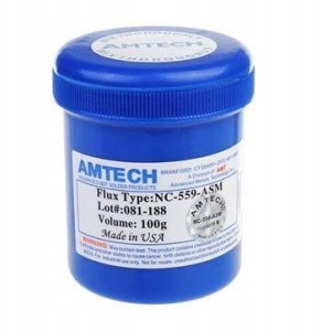 Techrebal Zestaw do Lutowania Pasta Amtech NC-559-ASM UV 100g Topnik Flux 223 Packa 2