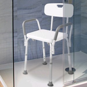 Home Life Taboret łazienkowy krzesło z oparciem do wanny pod prysznic regulowane 3