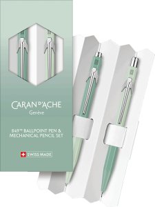 Caran d`Arche Zestaw długopis 849 i ołówek 844 CARAN D'ACHE Misty Forest, w etui, zielony 2