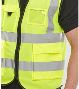BEESWIFT Kamizelka ostrzegawcza BEESWIFT Executive, rozm. XXL, żółta 3
