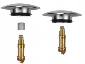 Watersolution Instadrain korek 2 w 1 klik-klak/otwarty do umywalki z przelewem i bez przelewu, chrom 2848 4