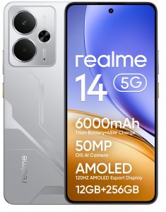 Smartfon Realme realme 14 16,9 cm (6.67") Android 15 5G 12 GB 256 GB 6000 mAh Srebrny 7