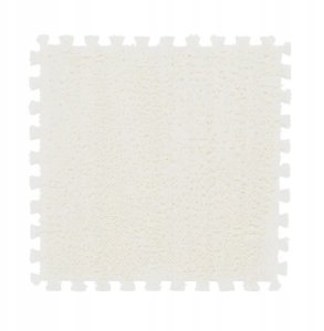 ITIMPORT Puzzle na podłogę PLUSZOWY Piankowe DYWAN MATA Ochronna DZIECI 30cm BIAŁA 2