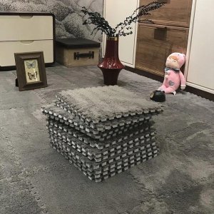 ITIMPORT Puzzle na podłogę PLUSZOWY Piankowe DYWAN MATA Ochronna DZIECI 30cm BIAŁA 7