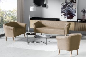 Sofello Sofa ESPERO styl skandynawski welur z guzikami manila 09 4