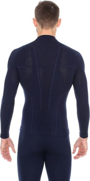 Brubeck Bluza męska Extreme Wool granatowa r. M (LS11920) 6