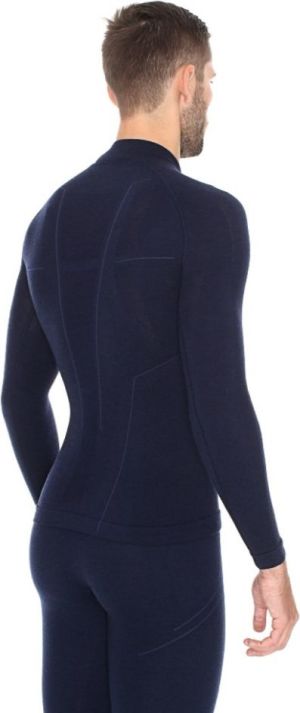 Brubeck Bluza męska Extreme Wool granatowa r. M (LS11920) 7