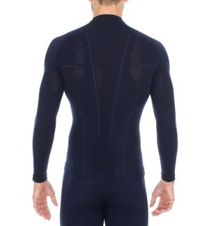 Brubeck Bluza męska Extreme Wool granatowa r. M (LS11920) 8