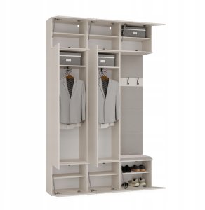 Goodhome Garderoba HAGA III 2Sz1W KASZMIR 2x Szafa + Wieszak 2