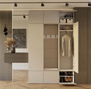 Goodhome Garderoba HAGA III 2Sz1W KASZMIR 2x Szafa + Wieszak 4