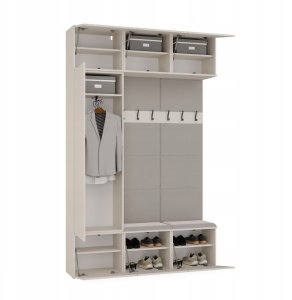Goodhome Garderoba HAGA III 1Sz2W KASZMIR  Szafa + 2x Wieszak 2