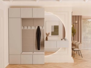 Goodhome Garderoba HAGA III 1Sz2W KASZMIR  Szafa + 2x Wieszak 3