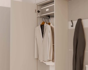 Goodhome Garderoba HAGA III 1Sz2W KASZMIR  Szafa + 2x Wieszak 6