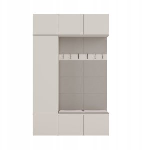 Goodhome Garderoba HAGA III 1Sz2W KASZMIR  Szafa + 2x Wieszak 9