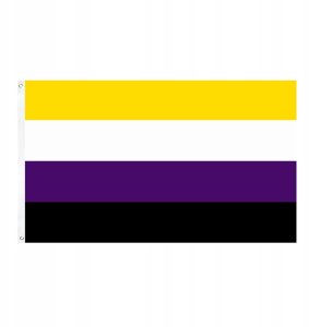 Guirca FLAGA TĘCZOWA LGBT DUŻA 90x150cm NIEBINARNOŚĆ F1 5