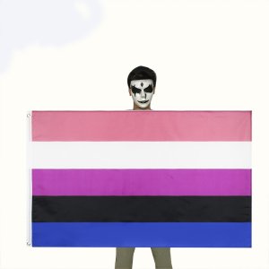 Guirca FLAGA TĘCZOWA LGBT DUŻA 90x150cm GENDERFLUID F4 6