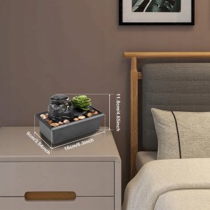 DWM Fontanna DEKORACYJNA WODNA ZEN USB BATERIE na BIURKO Wewnętrzna USPOKAJA 8