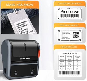 Drukarka etykiet Niimbot .NIIMBOT B3S Drukarka Termiczna NAKLEJKI Bluetooth 5