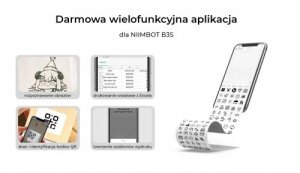 Drukarka etykiet Niimbot .NIIMBOT B3S Drukarka Termiczna NAKLEJKI Bluetooth 7