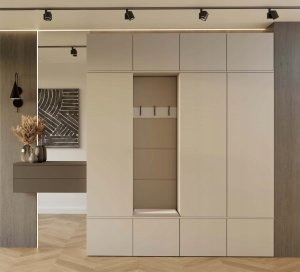Goodhome Garderoba HAGA IV 3Sz1W KASZMIR 3x Szafa + Wieszak 8
