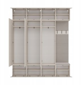 Goodhome Garderoba HAGA IV 3Sz1W KASZMIR 3x Szafa + Wieszak 10