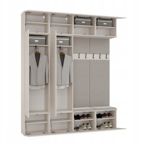 Goodhome Garderoba HAGA IV 2Sz2W KASZMIR 2x Szafa + 2x Wieszak 2