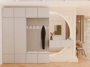 Goodhome Garderoba HAGA IV 2Sz2W KASZMIR 2x Szafa + 2x Wieszak 3