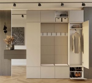 Goodhome Garderoba HAGA IV 2Sz2W KASZMIR 2x Szafa + 2x Wieszak 4
